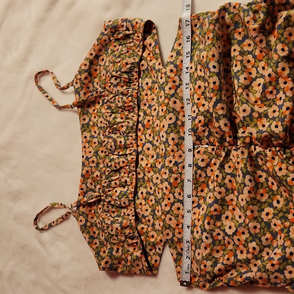 Women's Floral,Size XL, Open Back, Ruffle, Midi Summer Sexy Sun Dress - Picture 9 of 10